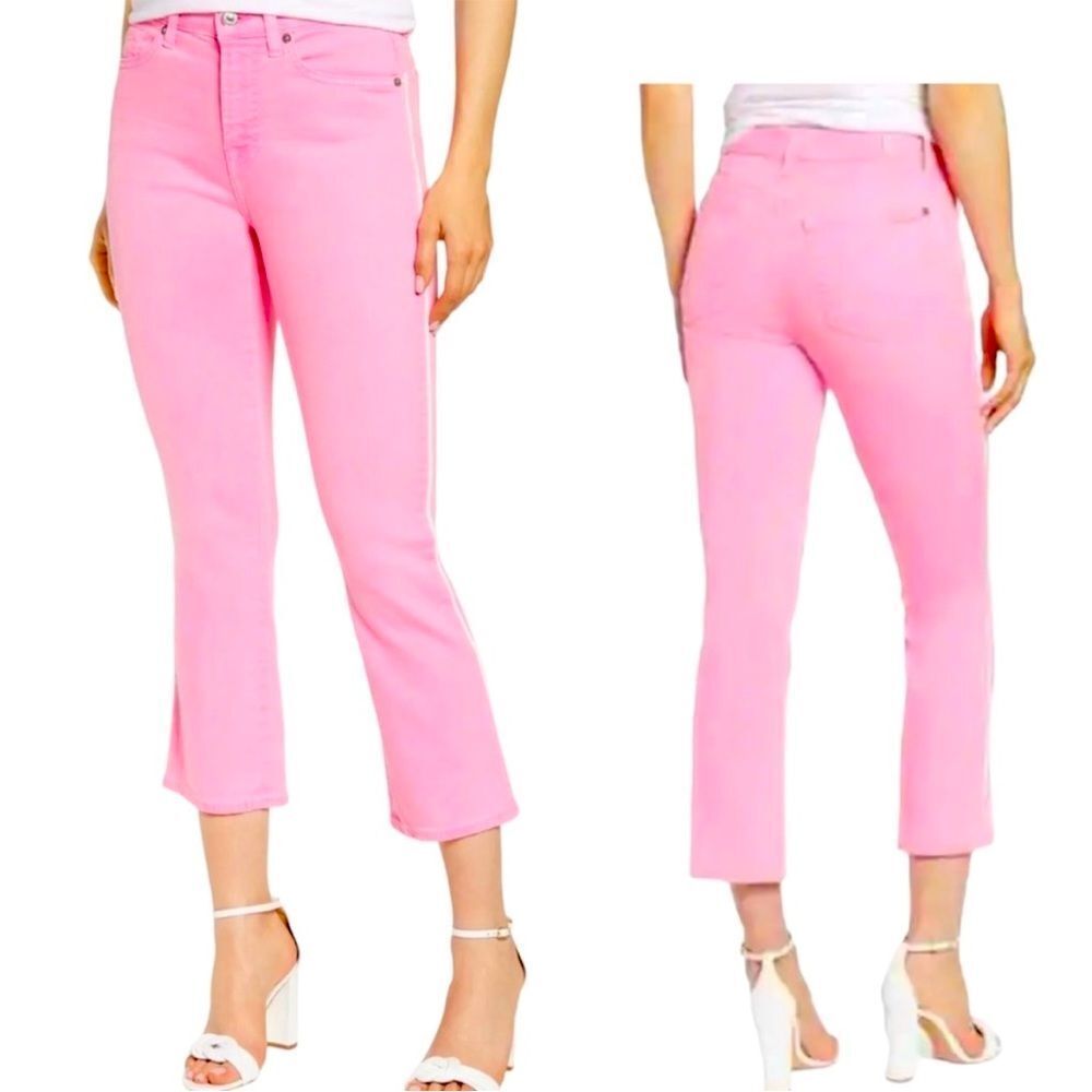 7 for all mankind jeans 💗 high waist slim kick 💗 pink 💗 size 25